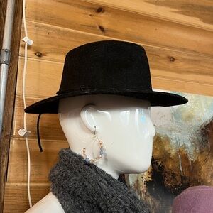 100% felted alpaca Stylish chocolate Black Felt Hat